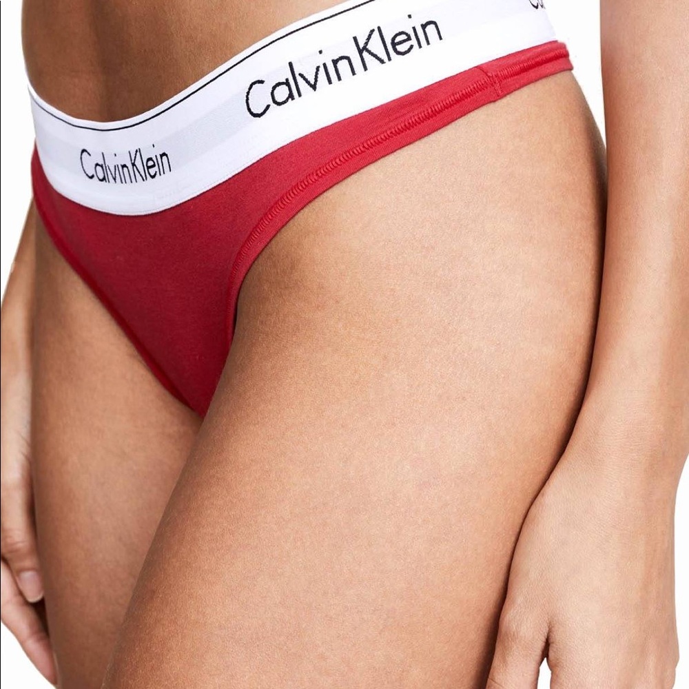 Calvin Klein Red Thong (NWOT)